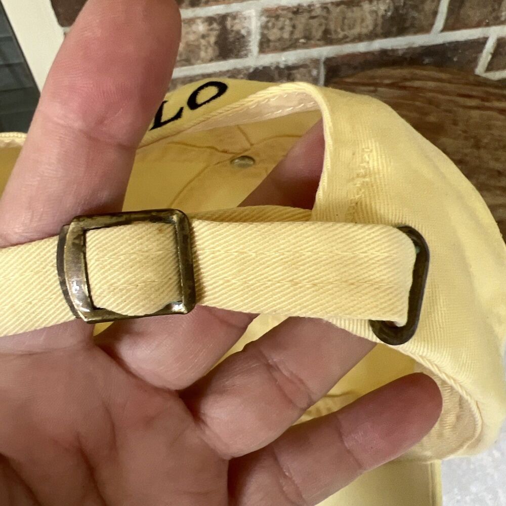 Polo Ralph Lauren Hat Cap Strap Back Light Yellow Small Pony Logo Embroidered - Picture 7 of 8